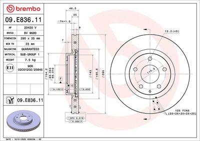 Bromsskivor - Bromsskiva BREMBO 09.E836.11