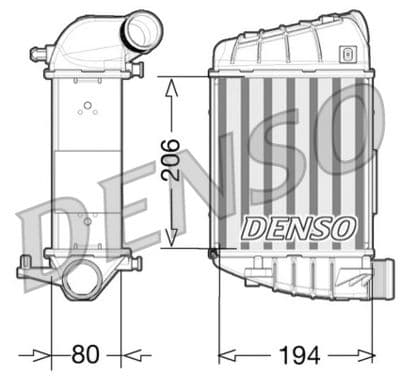 Intercooler - Laddluftkylare DENSO DIT02028