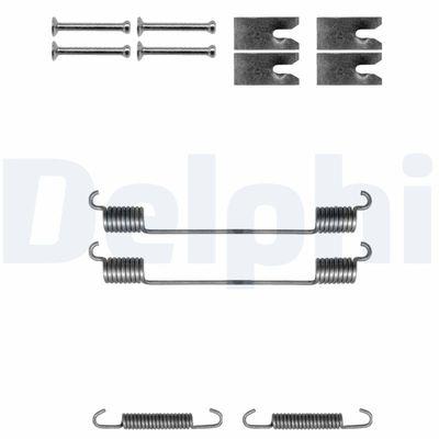 Bromstrummedelar - Tillbehörssats, bromsbackar DELPHI LY1310