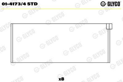 Vevaxellager - Vevstakslager GLYCO 01-4173/4 STD