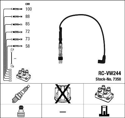 Tändkabel - Tändkabelsats NGK 7358