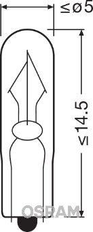 Interiörbelysning - Glödlampa, innerbelysning OSRAM 2341