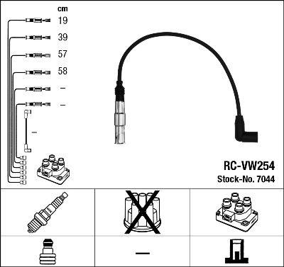 Tändkabel - Tändkabelsats NGK 7044