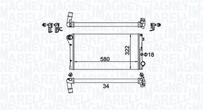 Kylare - Kylare, motorkylning MAGNETI MARELLI 350213161500