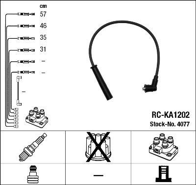 Tändkabel - Tändkabelsats NGK 4077