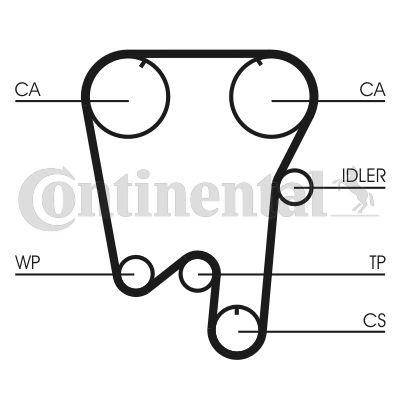 Vattenpump + kamremssats - Vattenpump + kuggremssats CONTINENTAL CTAM CT855WP1