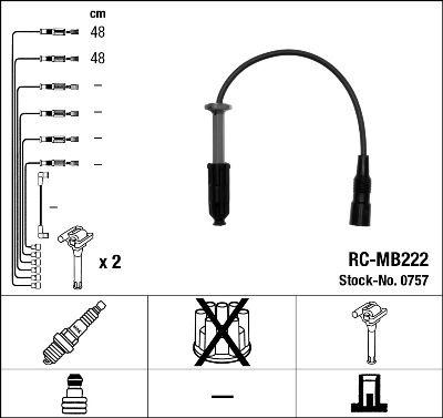 Tändkabel - Tändkabelsats NGK 0757