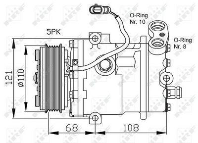 A/C-kompressor - Kompressor, klimatanläggning NRF 32197