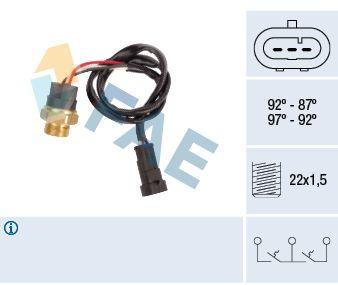 Temperaturfläkt, kylarradiatorfläkt - Termokontakt, kylarfläkt FAE 38280