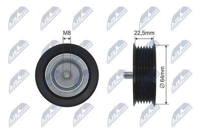 Styrning/kugghjul, v-rem - Styrrulle, kilrem NTY RNK-ME-029