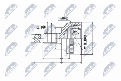 CV-led - Ledsats, drivaxel NTY NPZ-HD-042