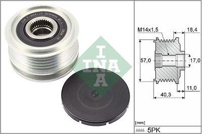 Frikopplingsnav - Frihjulskoppling, generator INA 535 0295 10