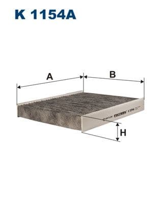 Pollenfilter - Filter, kupéventilation FILTRON K 1154A