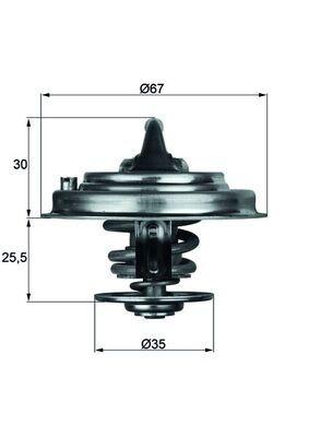 Termostat - Termostat, kylmedel MAHLE TX 30 80D