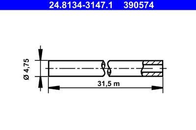 Bromsrör - Bromsledningar ATE 24.8134-3147.1