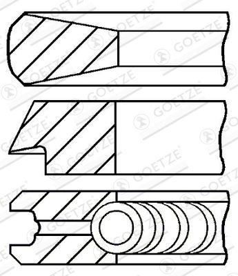 Kolvringar - Kolvringsats GOETZE ENGINE 08-114400-40