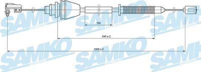 Spjällkabel - Gasvajer SAMKO C0148A