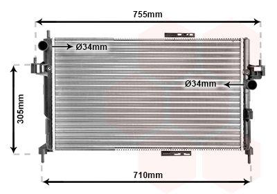 Kylare - Kylare, motorkylning VAN WEZEL 37002305