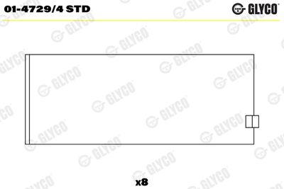 Vevaxellager - Vevstakslager GLYCO 01-4729/4 STD