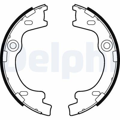 Handbroms delar - Bromsbackar, sats, parkeringsbroms DELPHI LS2012