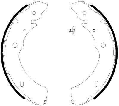 Bromsbackar - Bromsbackar, sats HELLA PAGID 8DB 355 038-031