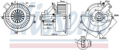 Fläktmotor - Kupéfläkt NISSENS 87624