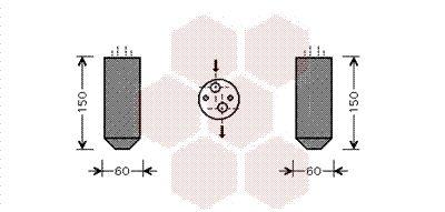 Torkfilter - Torkare,m klimatanläggning VAN WEZEL 8100D078