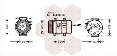 A/C-kompressor - Kompressor, klimatanläggning VAN WEZEL 5900K113