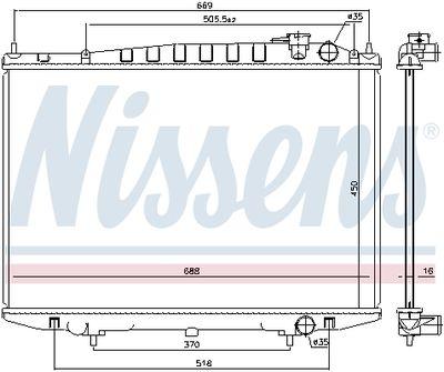 Kylare - Kylare, motorkylning NISSENS 68749