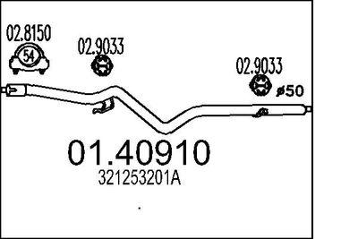 Avgasrör - Avgasrör MTS 01.40910