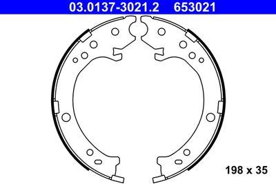 Handbroms delar - Bromsbackar, sats, parkeringsbroms ATE 03.0137-3021.2