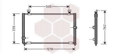 Kondensor - Kondensor, klimatanläggning VAN WEZEL 25005108