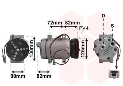 A/C-kompressor - Kompressor, klimatanläggning VAN WEZEL 0300K178