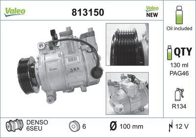 A/C-kompressor - Kompressor, klimatanläggning VALEO 813150