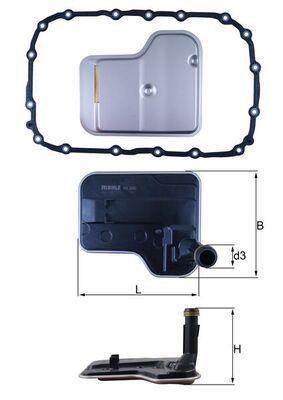 Automatväxellådefilter - Hydraulikfilter, automatväxel KNECHT HX 240D