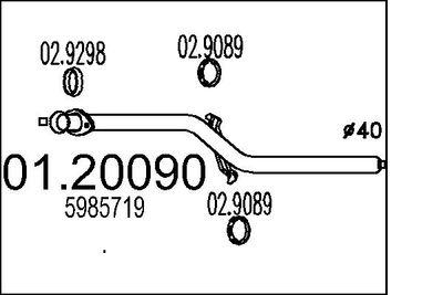 Avgasrör - Avgasrör MTS 01.20090