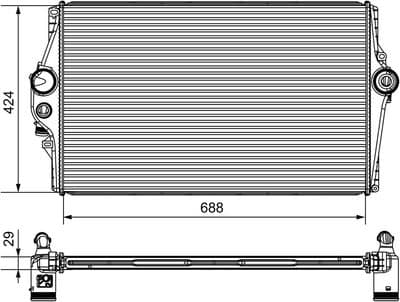 Intercooler - Laddluftkylare VALEO 818284