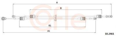 Kabel, manuell växellåda - Vajer, manuell transmission COFLE 92.10.2461