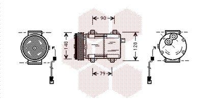 A/C-kompressor - Kompressor, klimatanläggning VAN WEZEL 1800K277