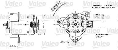 Elmotor, kylfläkt - Elmotor, kylarfläkt VALEO 698356