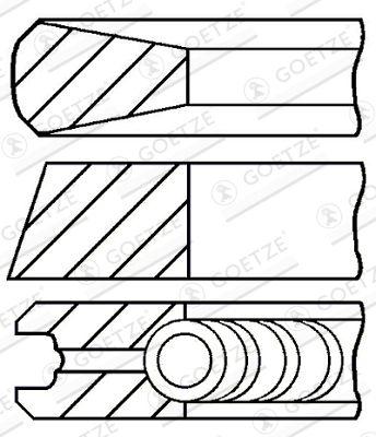 Kolvringar - Kolvringsats GOETZE ENGINE 08-421600-10