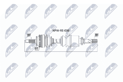 Drivaxel - Drivaxel NTY NPW-RE-036