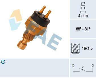 Temperaturfläkt, kylarradiatorfläkt - Termokontakt, kylarfläkt FAE 37440