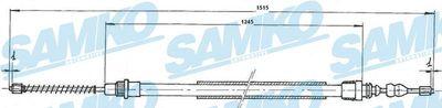 Parkeringsbromskablar - Vajer, parkeringsbroms SAMKO C0726B