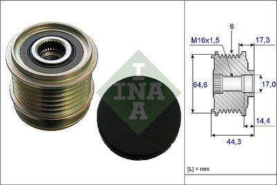 Frikopplingsnav - Frihjulskoppling, generator INA 535 0130 10