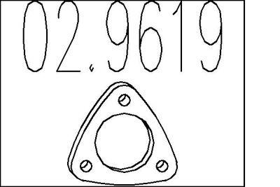 Packning, avgassystem - Packning, avgasrör MTS 02.9619