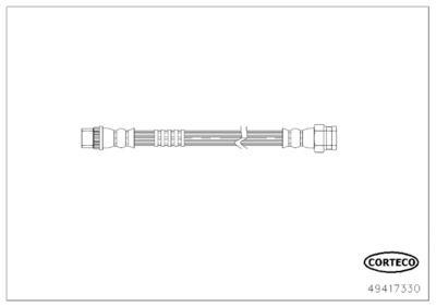 Bromsslangar - Bromsslang CORTECO 49417330