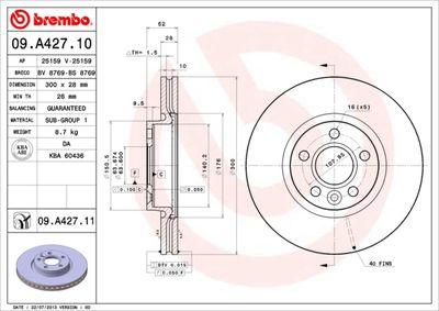 Bromsskivor - Bromsskiva BREMBO 09.A427.11