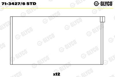 Vevaxellager - Vevstakslager GLYCO 71-3427/6 STD