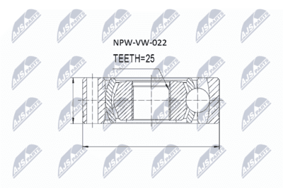 Drivaxelkoppling - Led, kardanaxel NTY NPW-VW-022